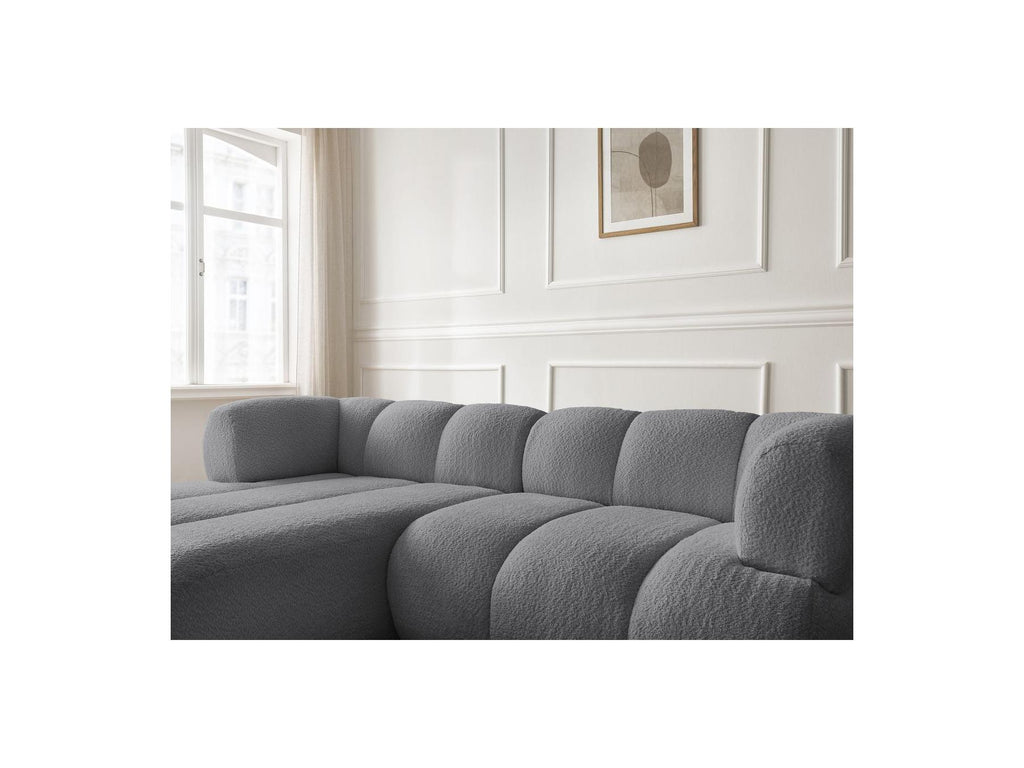 Pamira - Fixed Corner Sofa - Bouclé Fabric - Left Corner