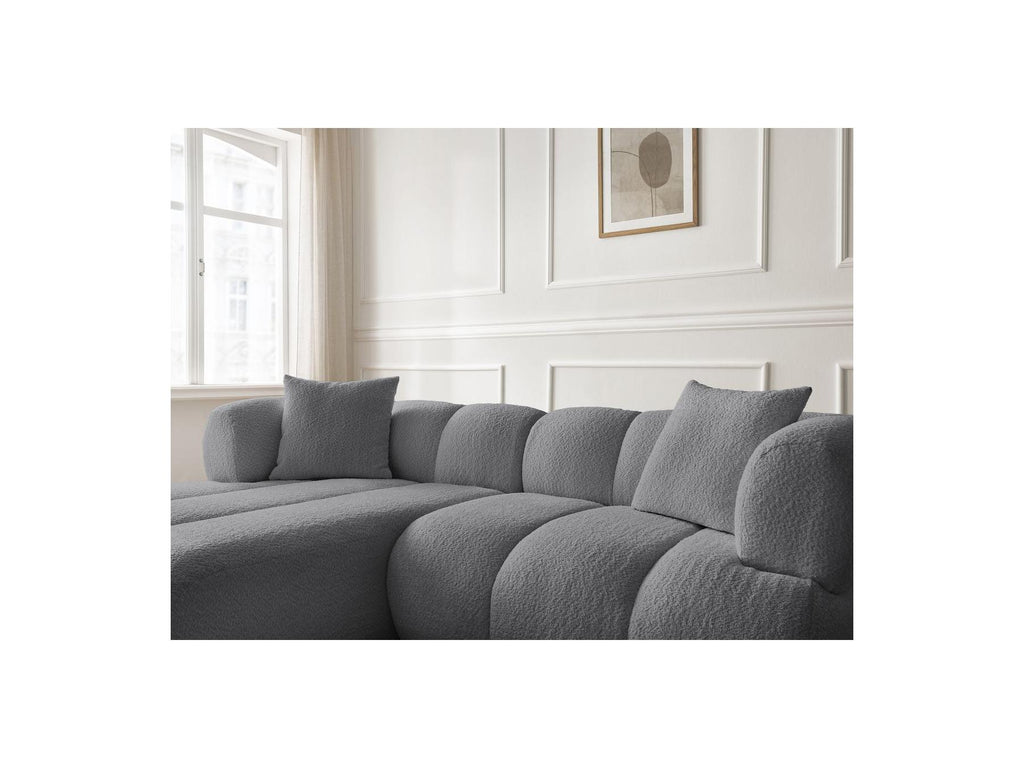 Pamira - Fixed Corner Sofa - Bouclé Fabric - Left Corner