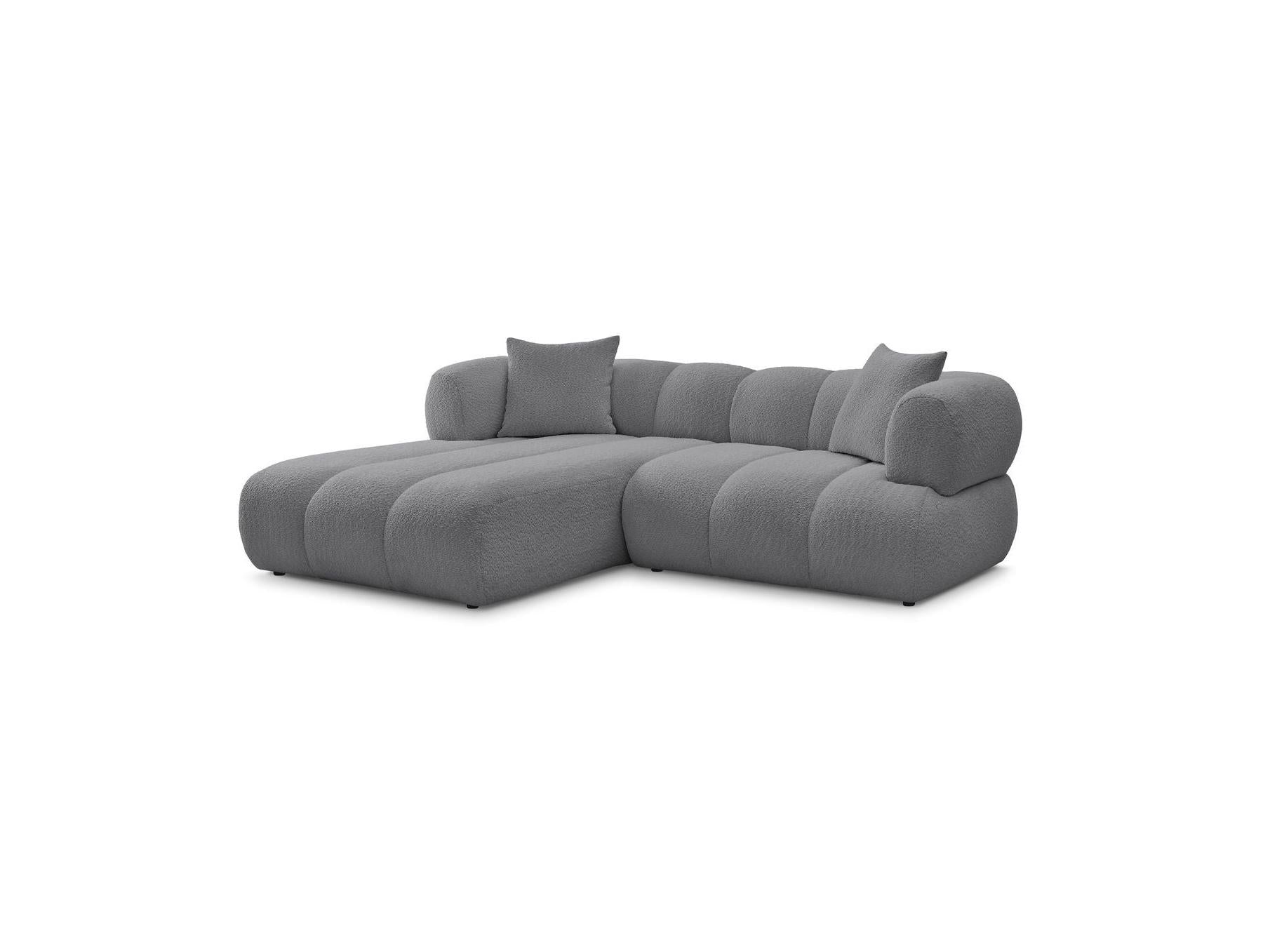 Pamira - Fixed Corner Sofa - Bouclé Fabric - Left Corner