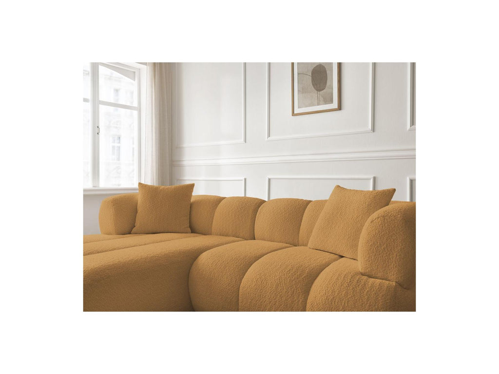 Pamira - Fixed Corner Sofa - Bouclé Fabric - Left Corner