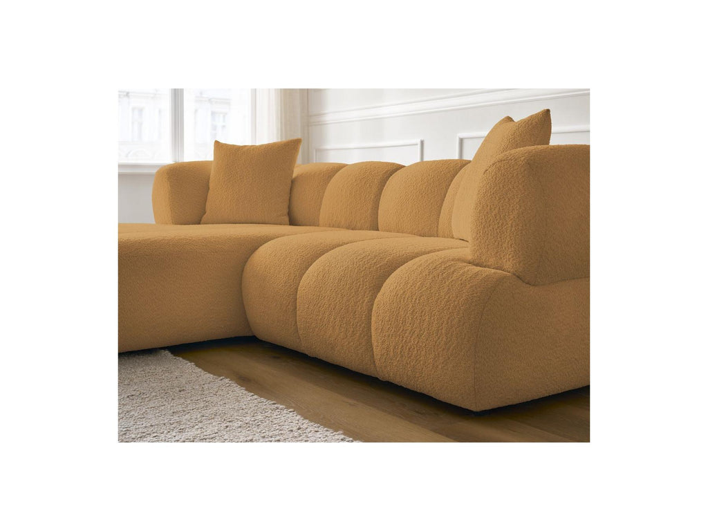 Pamira - Fixed Corner Sofa - Bouclé Fabric - Left Corner