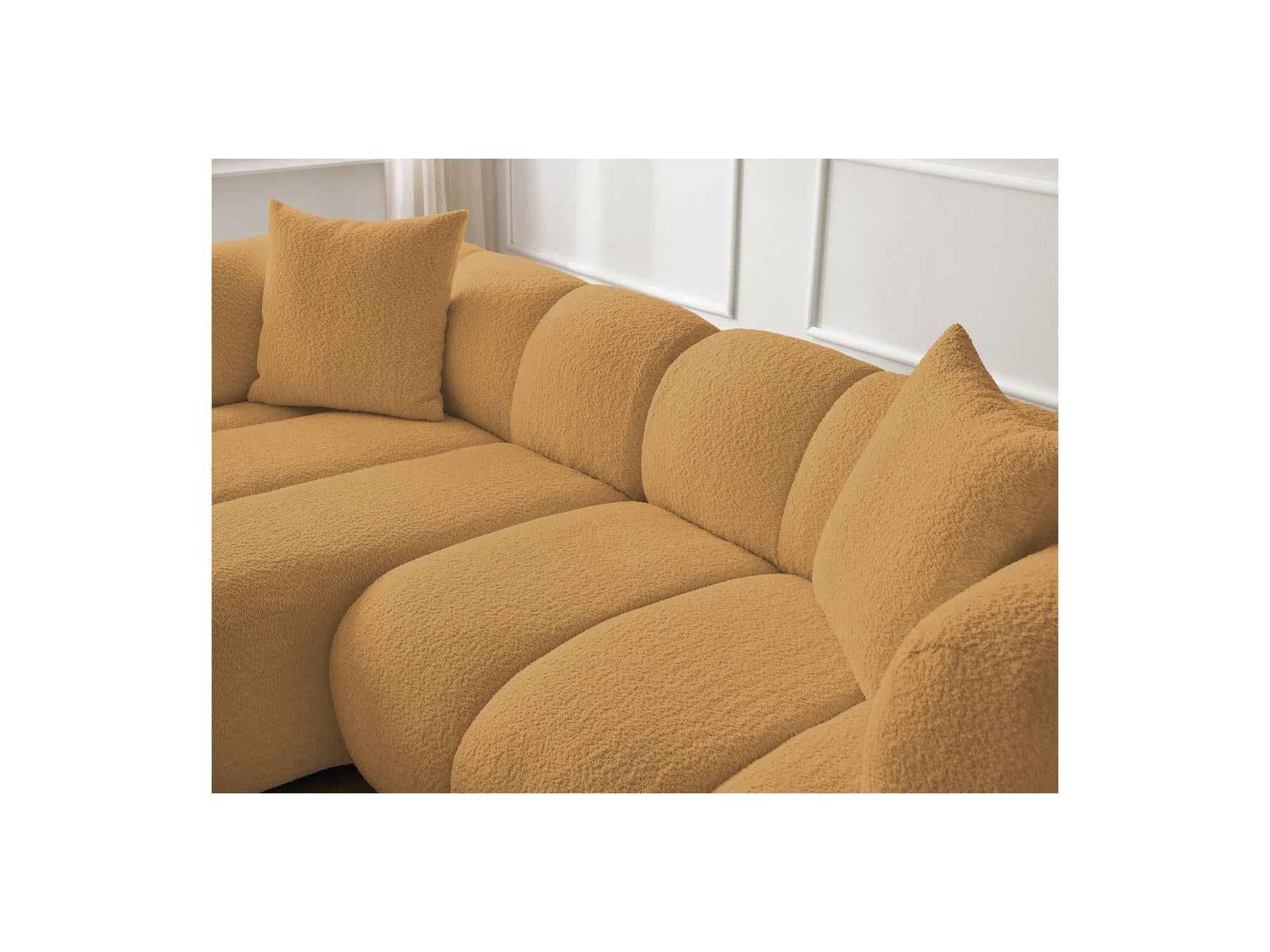 Pamira - Fixed Corner Sofa - Bouclé Fabric - Left Corner
