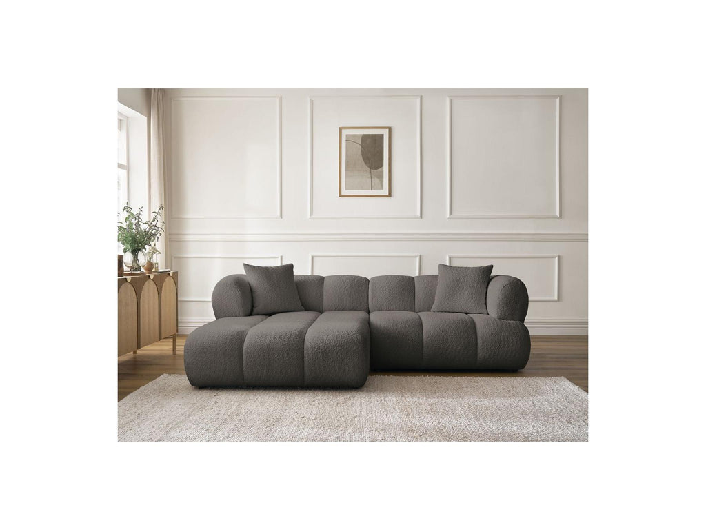 Pamira - Fixed Corner Sofa - Bouclé Fabric - Left Corner