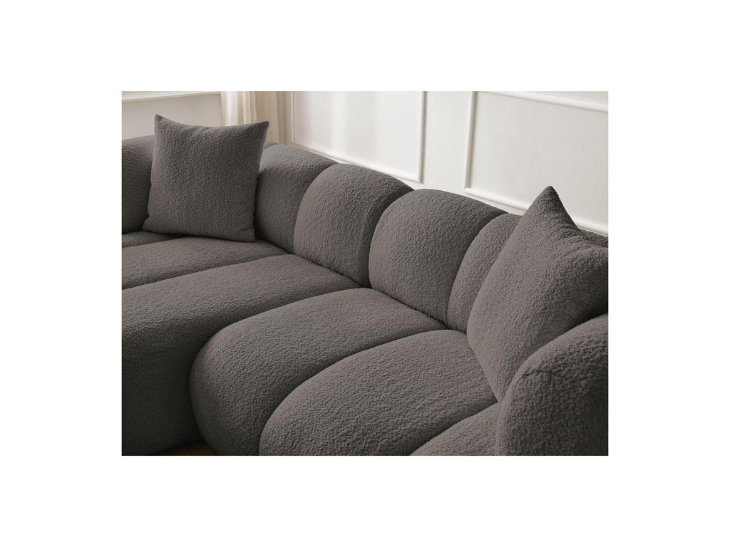 Pamira - Fixed Corner Sofa - Bouclé Fabric - Left Corner