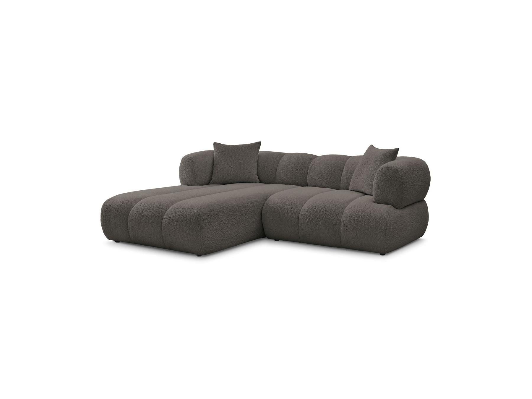 Pamira - Fixed Corner Sofa - Bouclé Fabric - Left Corner
