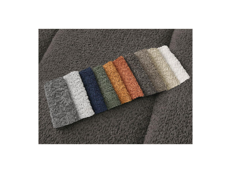 Canapé D'Angle Fixe - Pamira - Tissu Bouclette - Angle Gauche