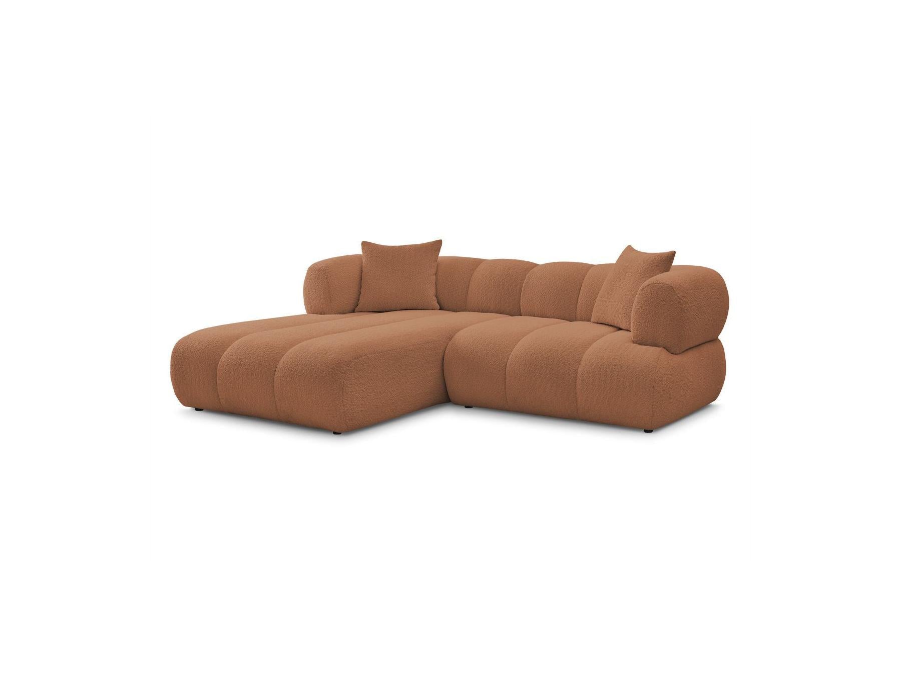 Pamira - Fixed Corner Sofa - Bouclé Fabric - Left Corner