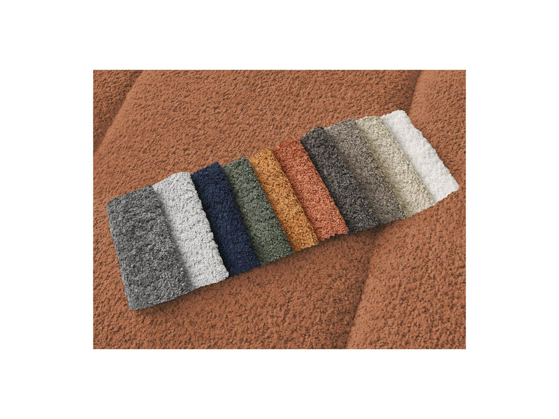 Canapé D'Angle Fixe - Pamira - Tissu Bouclette - Angle Gauche