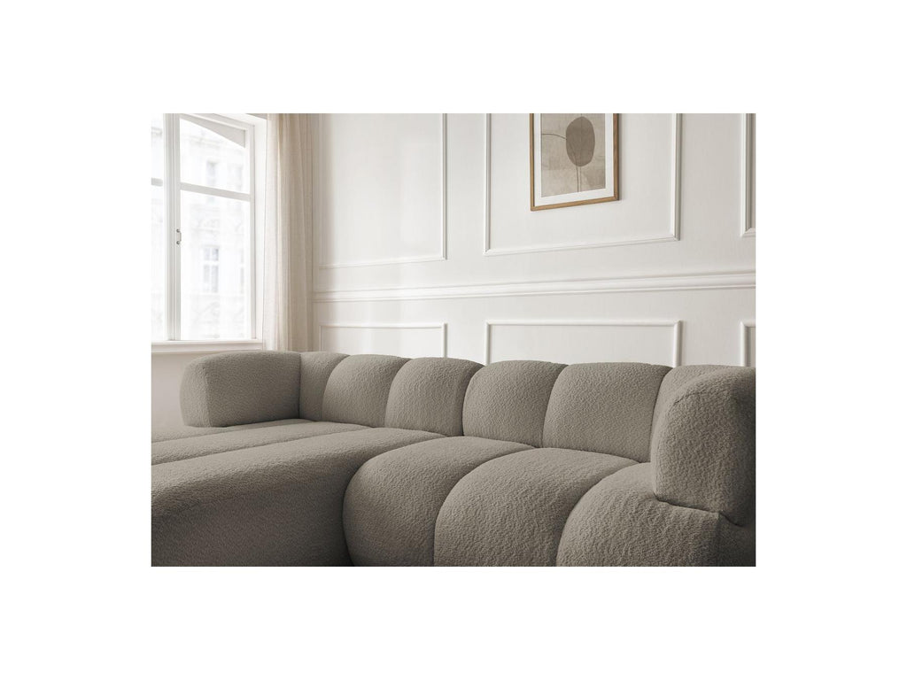 Pamira - Fixed Corner Sofa - Bouclé Fabric - Left Corner