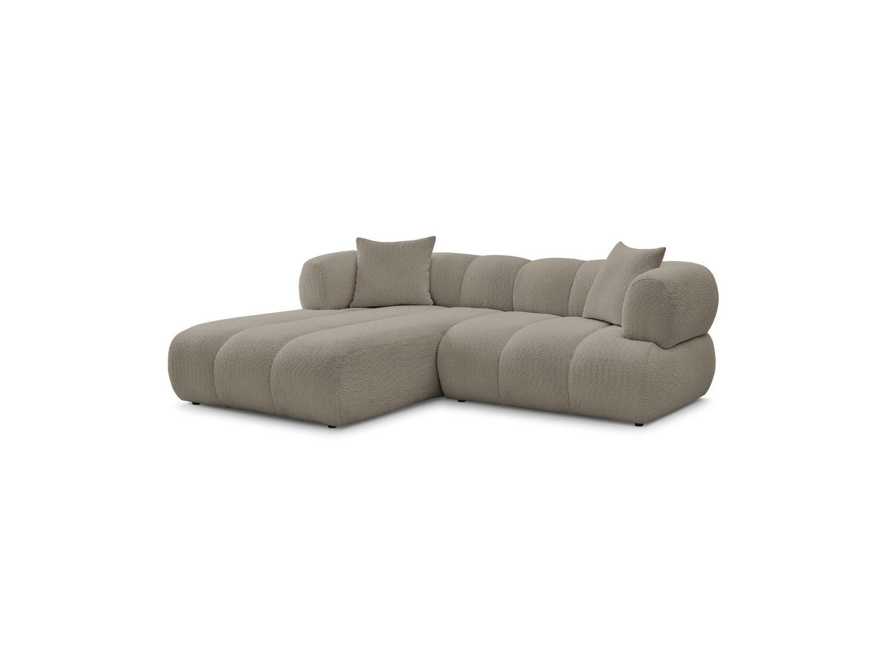 Pamira - Fixed Corner Sofa - Bouclé Fabric - Left Corner