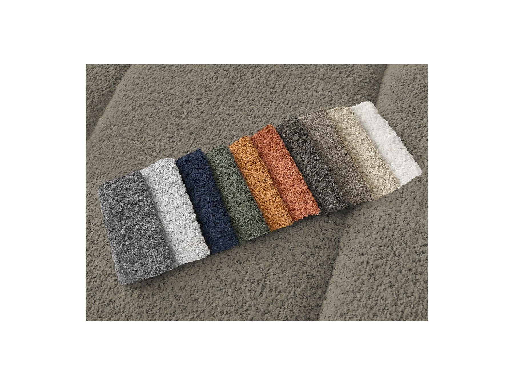 Pamira - Fixed Corner Sofa - Bouclé Fabric - Left Corner