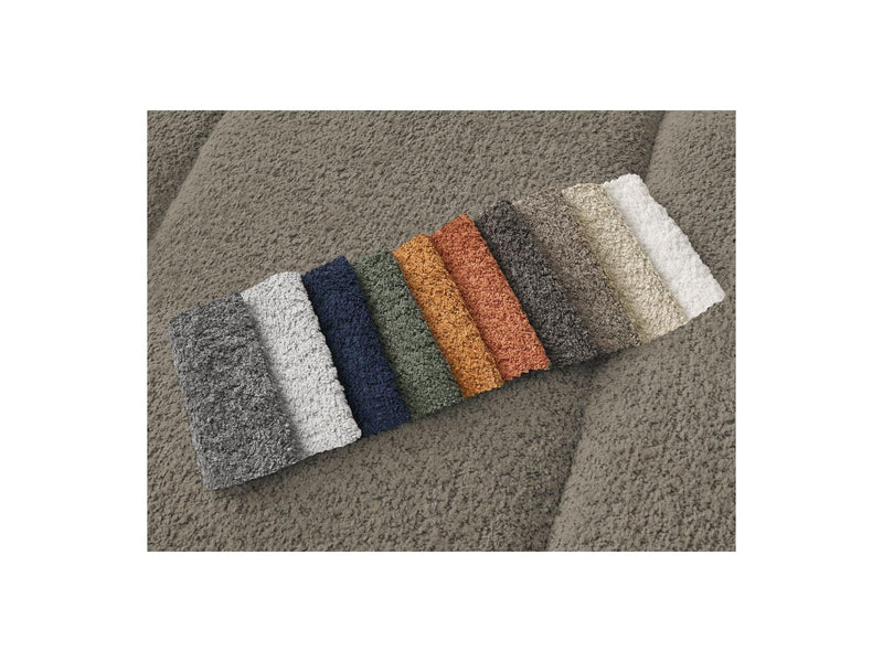 Canapé D'Angle Fixe - Pamira - Tissu Bouclette - Angle Gauche