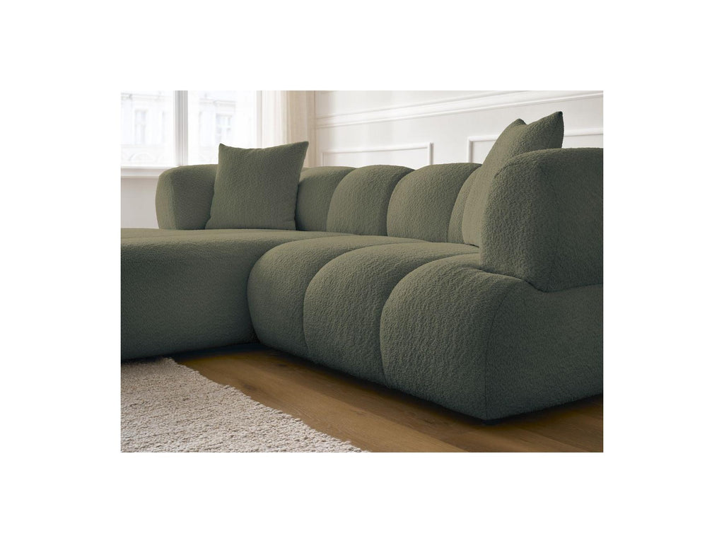 Pamira - Fixed Corner Sofa - Bouclé Fabric - Left Corner