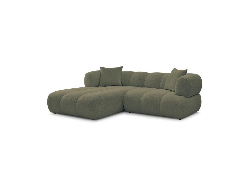 Pamira - Fixed Corner Sofa - Bouclé Fabric - Left Corner