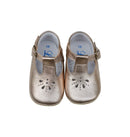 Chaussons Bébé Souples Salomé Antidérapants Fille Mini-Aloïs - Cuir Or - Fille