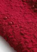 Jumper Pa Waffle Sweater - Red - Women