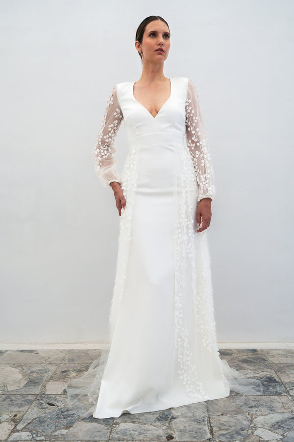 Brautkleid Glycine - Seidenweiß