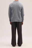 Pull Lee Polo Cardigan - Grey Mel.