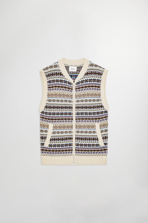 Jersey tipo chaleco con cremallera Robbie - Multicolor