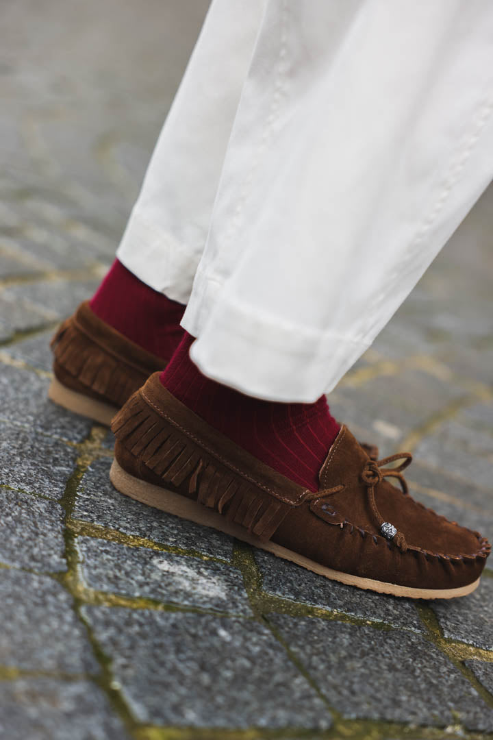 Chocolate Suede Loafers