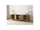 Malo - Mueble para TV de 4 puertas - Chapa de roble macizo