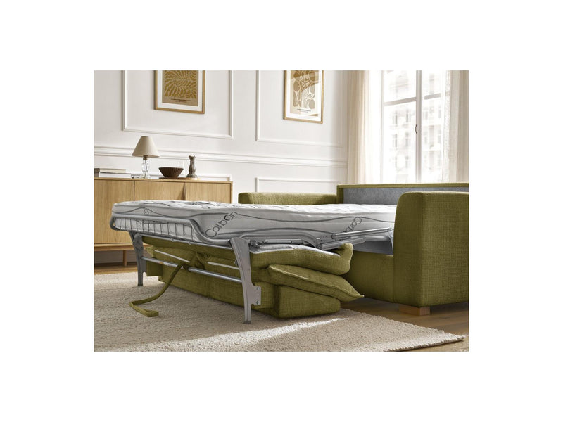 Canapé Droit Convertible Ouverture Express - Augustin - Tissu Texturé