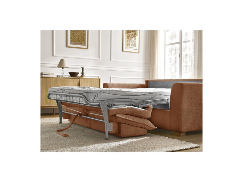 Canapé Droit Convertible Ouverture Express - Augustin - Tissu Texturé