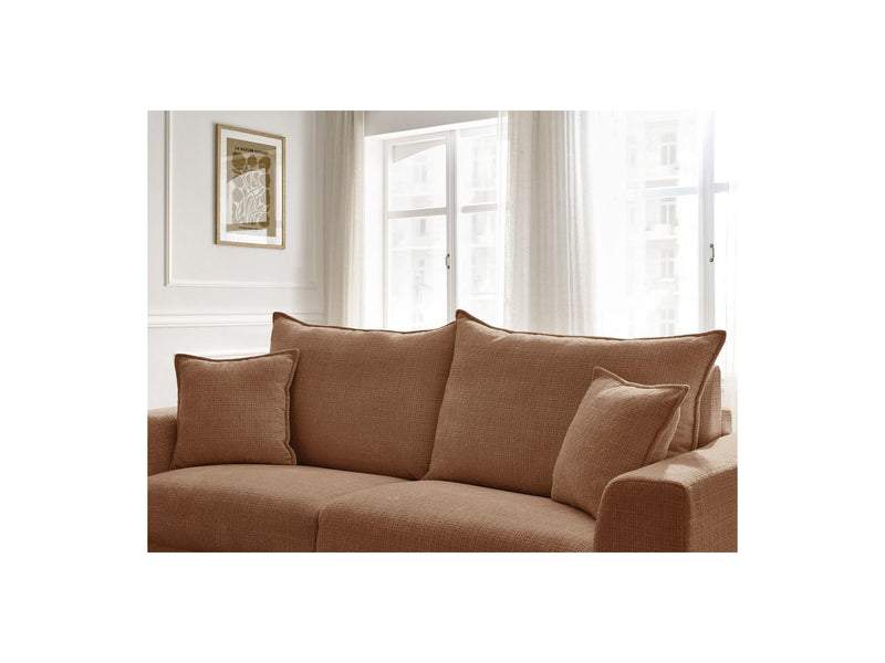 Canapé Droit Convertible Ouverture Express - Augustin - Tissu Texturé