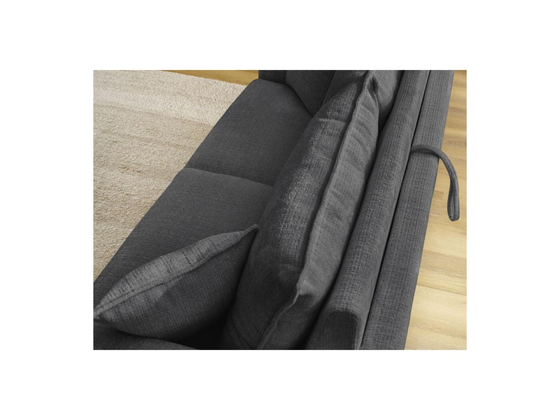 Canapé Droit Convertible Ouverture Express - Augustin - Tissu Texturé