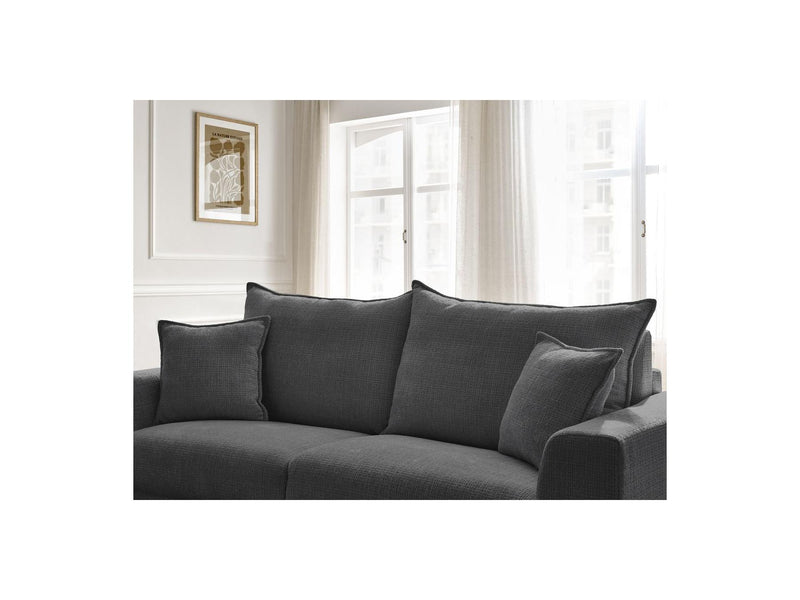 Canapé Droit Convertible Ouverture Express - Augustin - Tissu Texturé