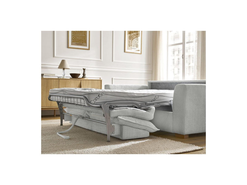 Canapé Droit Convertible Ouverture Express - Augustin - Tissu Texturé