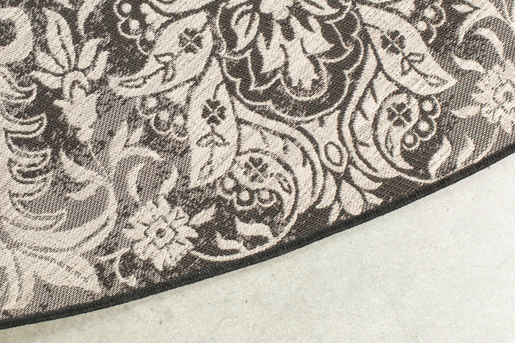 Coventry Round '280 - Outdoor Rug - Decolan - Black