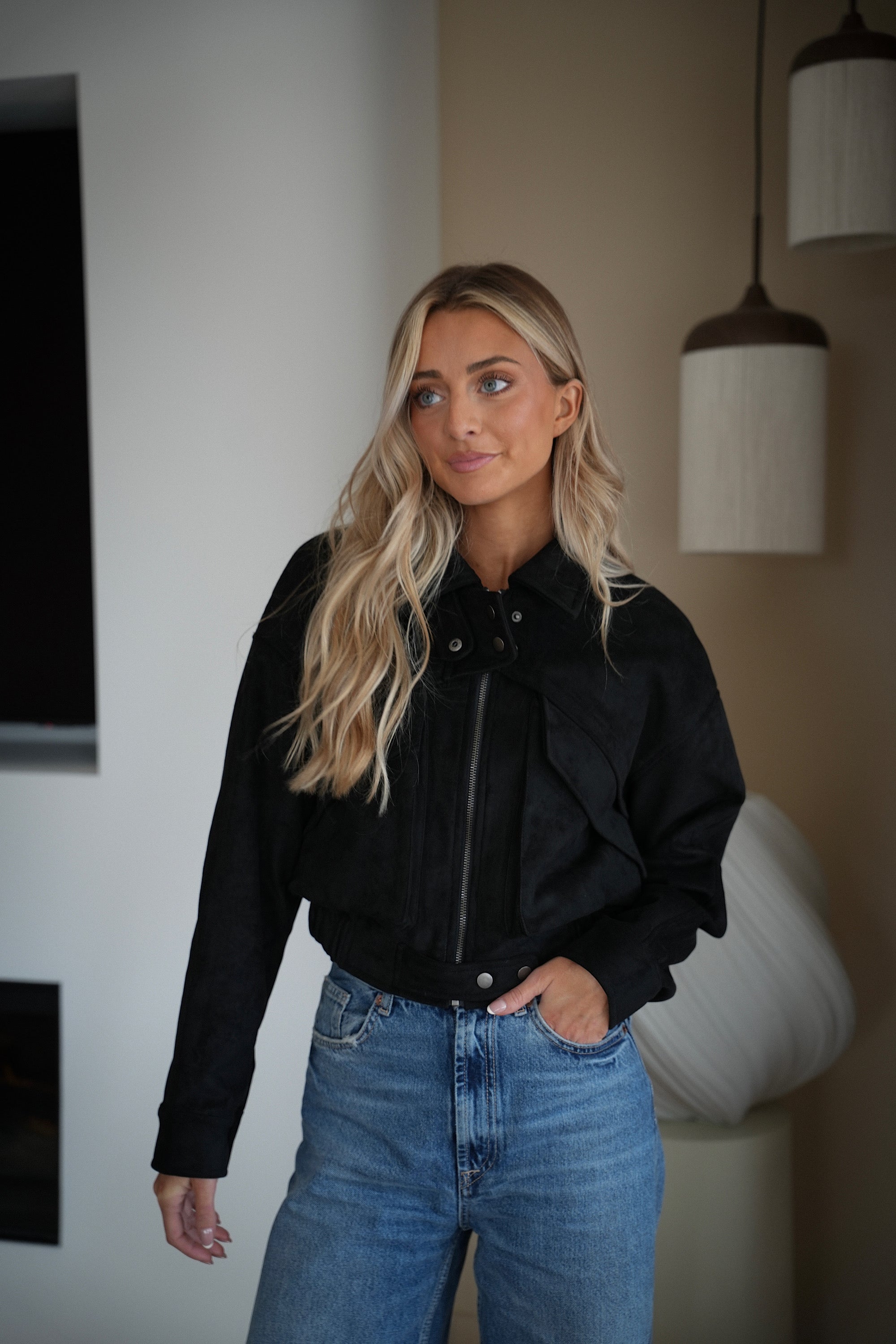 Solan Black - Suede Jacket