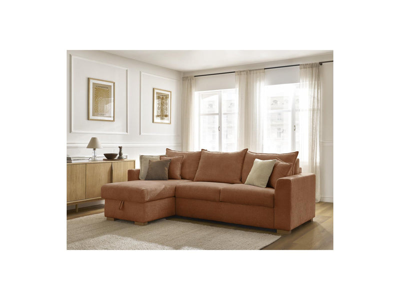 Canapé D'Angle Réversible Convertible - Augustin - Tissu Texturé