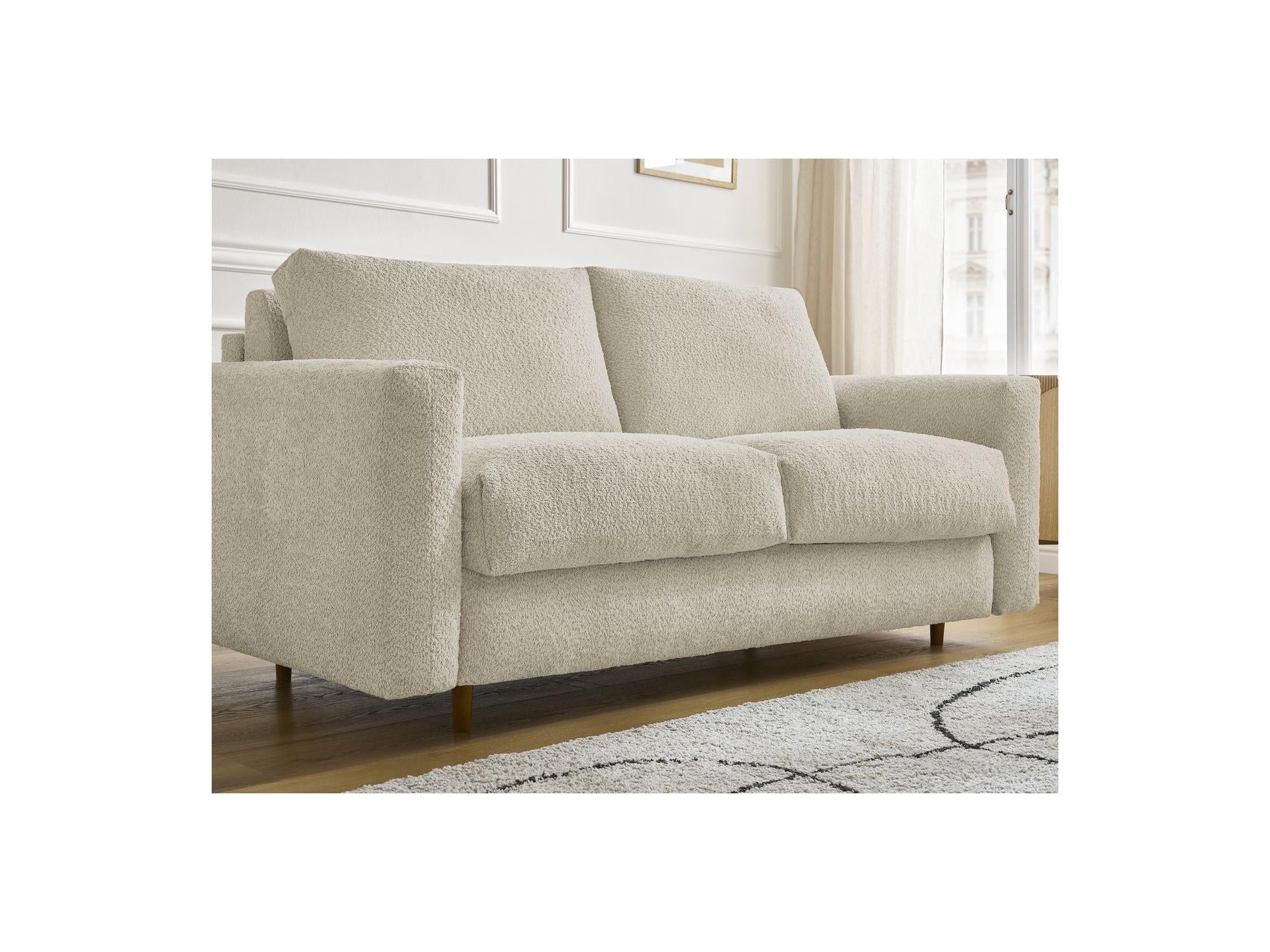 Cocoone - Canapé Droit Convertible Nouveau Ouverture Express - Tissu Bouclette