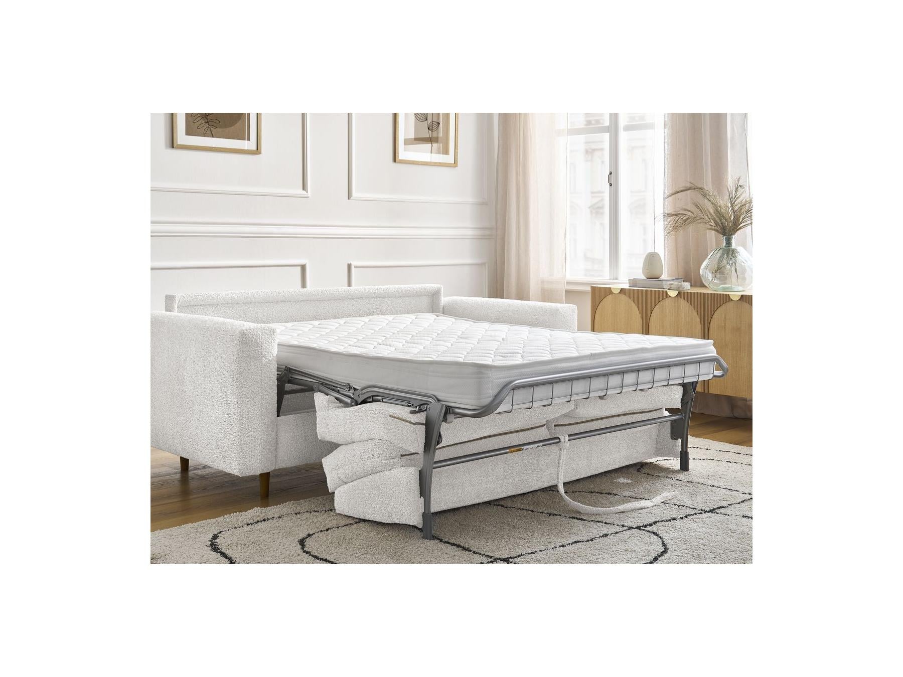 Cocoone - Canapé Droit Convertible Nouveau Ouverture Express - Tissu Bouclette