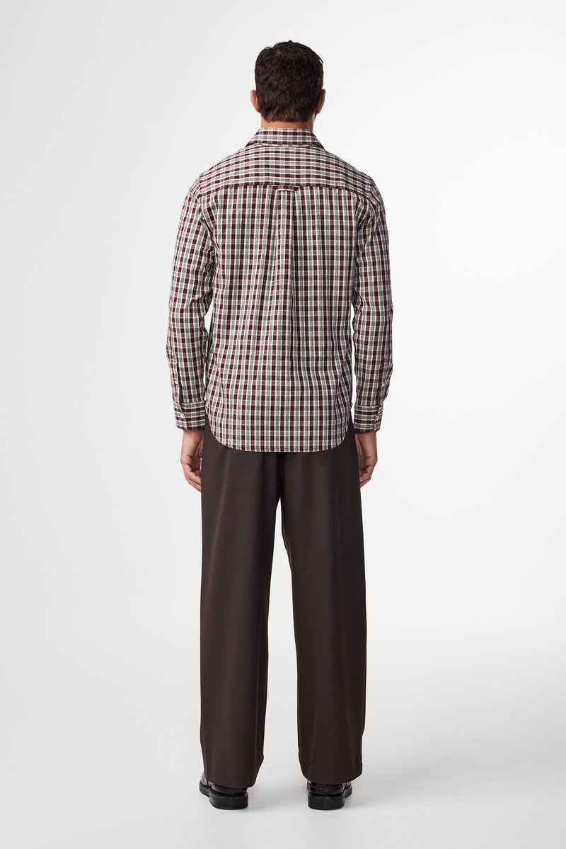 Chemise Colby Shirt - Wine Check