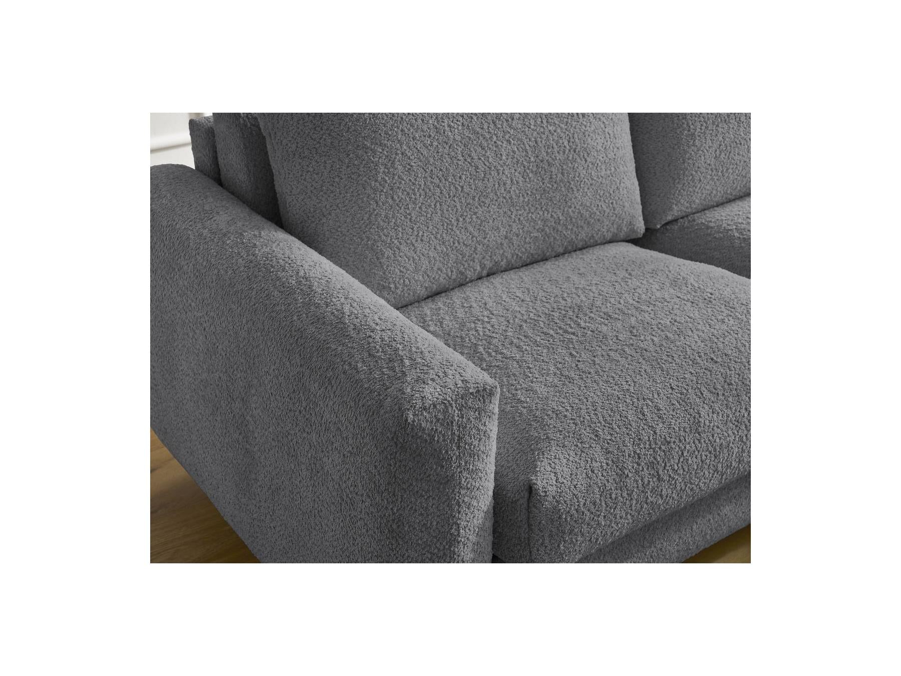 Cocoone - Canapé Droit Convertible Nouveau Ouverture Express - Tissu Bouclette