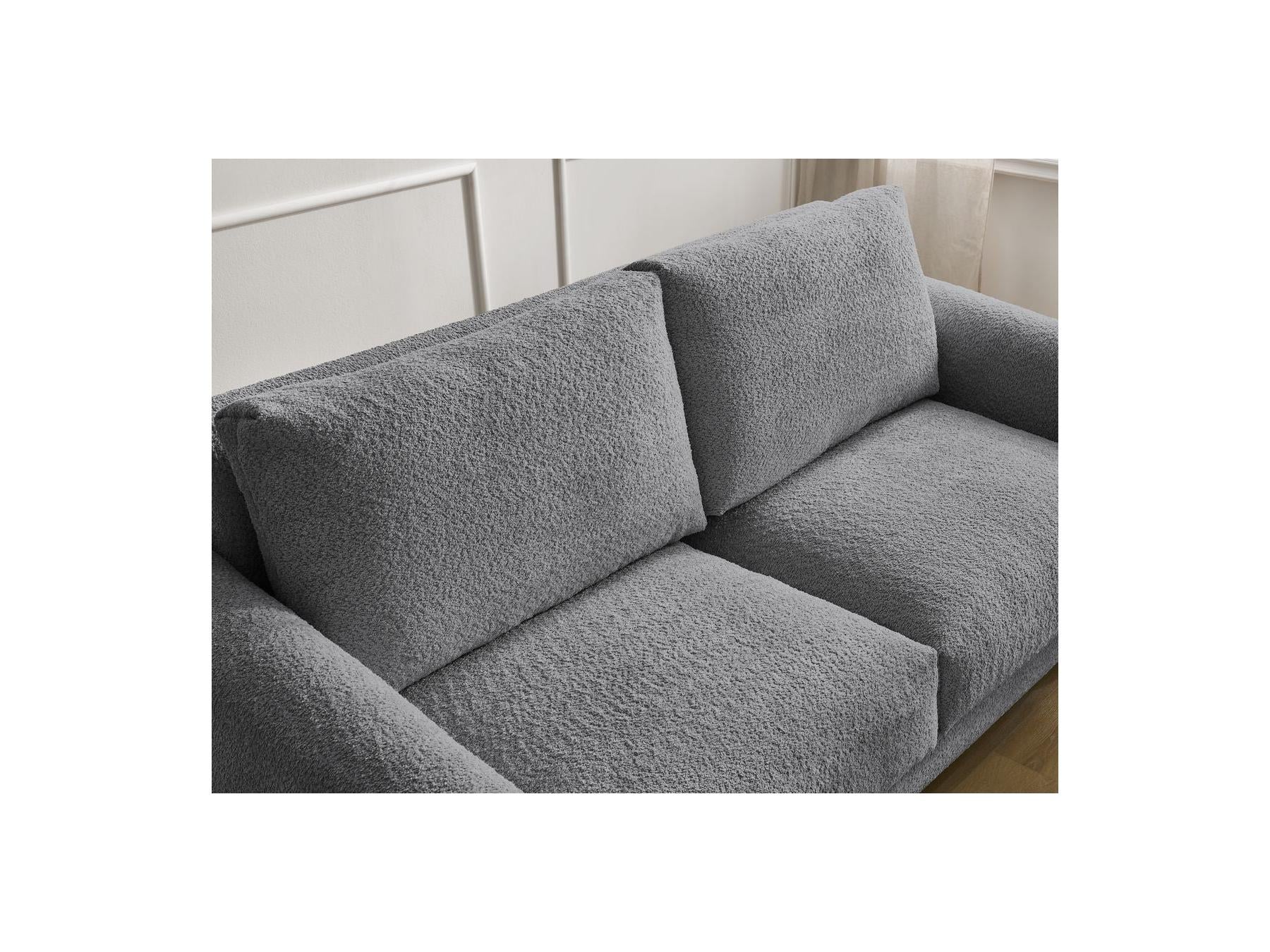 Cocoone - Canapé Droit Convertible Nouveau Ouverture Express - Tissu Bouclette