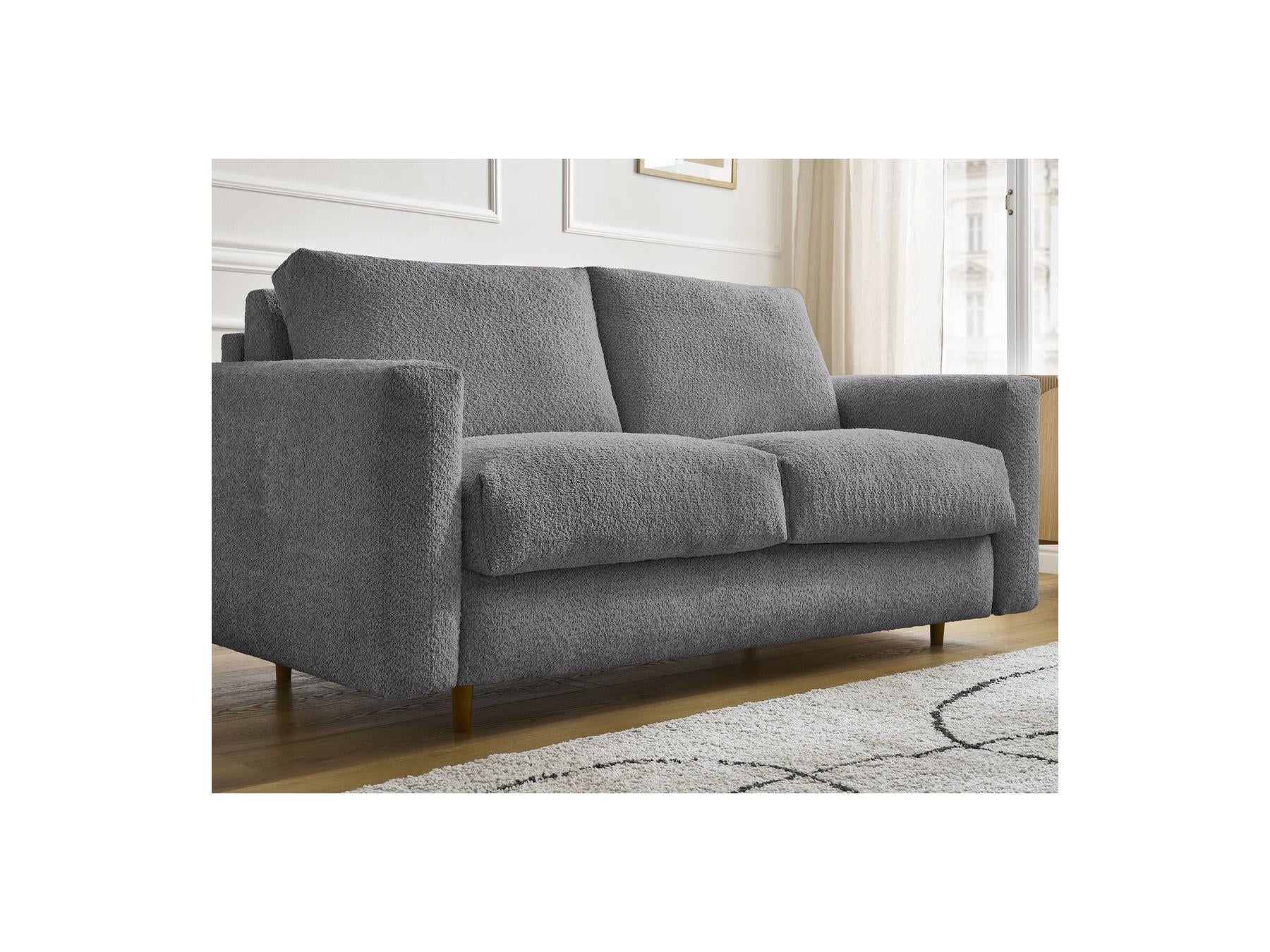 Cocoone - Canapé Droit Convertible Nouveau Ouverture Express - Tissu Bouclette