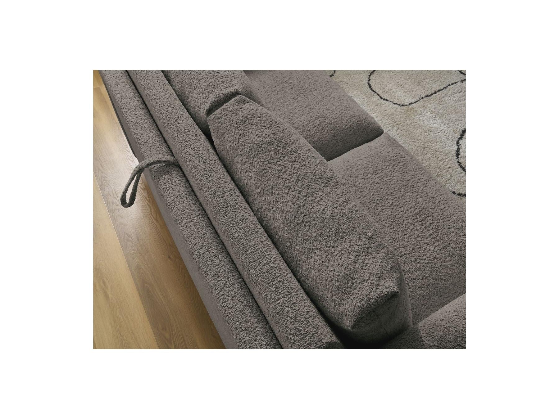 Cocoone - Canapé Droit Convertible Nouveau Ouverture Express - Tissu Bouclette