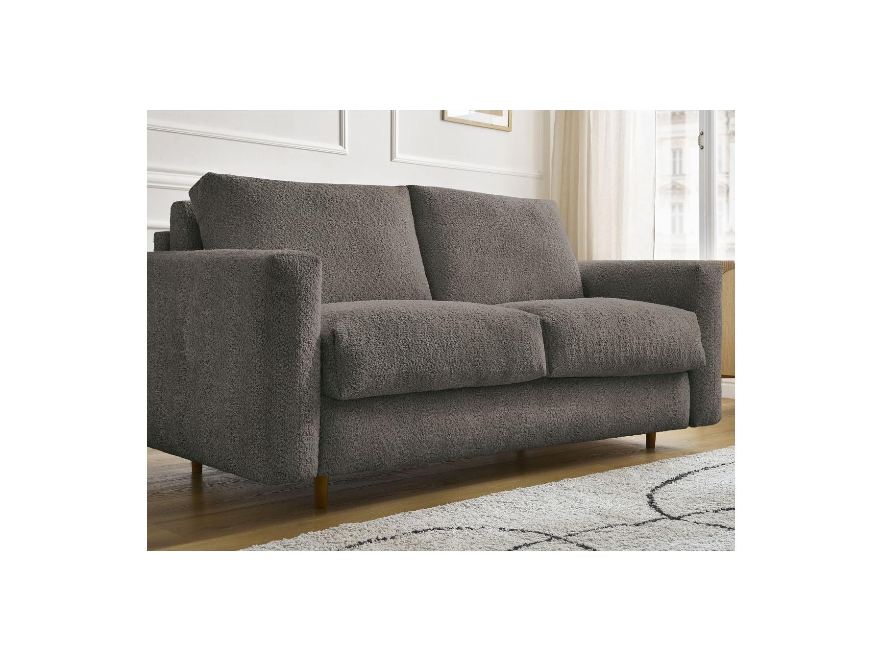 Cocoone - Canapé Droit Convertible Nouveau Ouverture Express - Tissu Bouclette