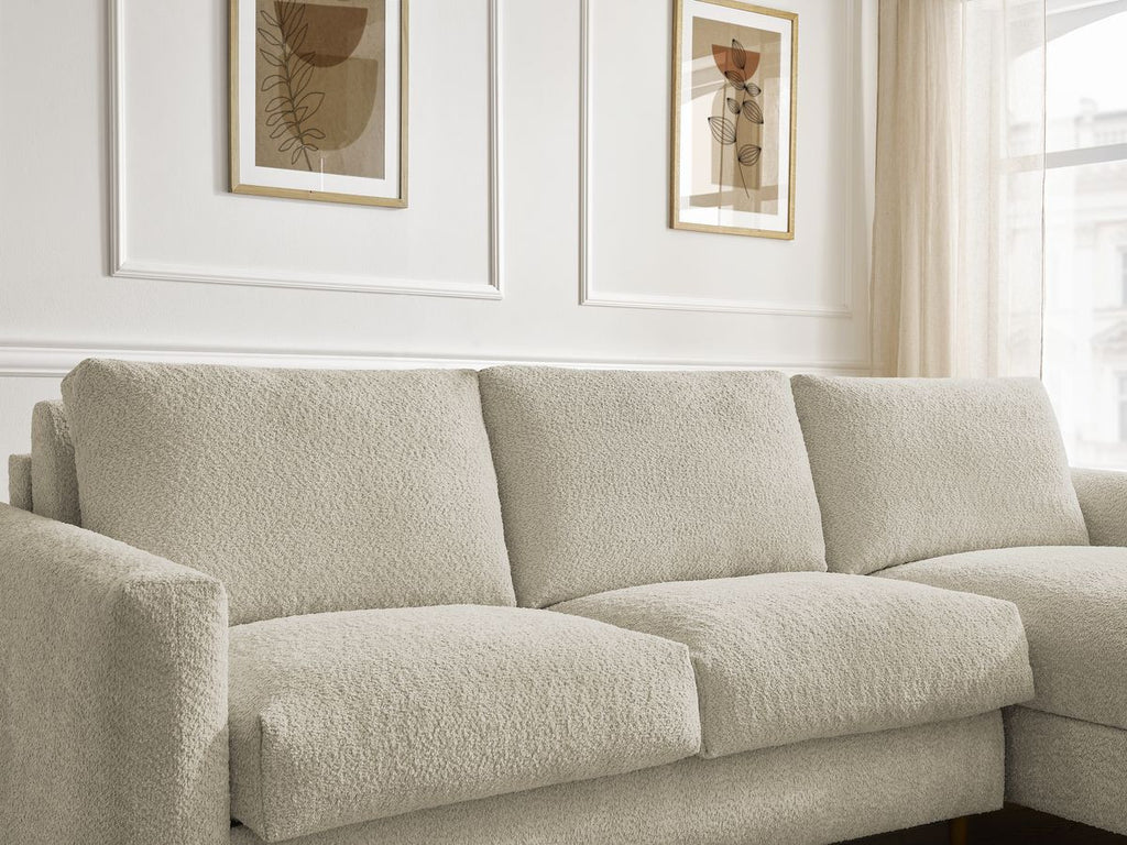 Cocoone - Canapé D'Angle Réversible Convertible Nouveau Ouverture Express - Tissu Bouclette