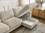 Cocoone - Canapé D'Angle Réversible Convertible Nouveau Ouverture Express - Tissu Bouclette