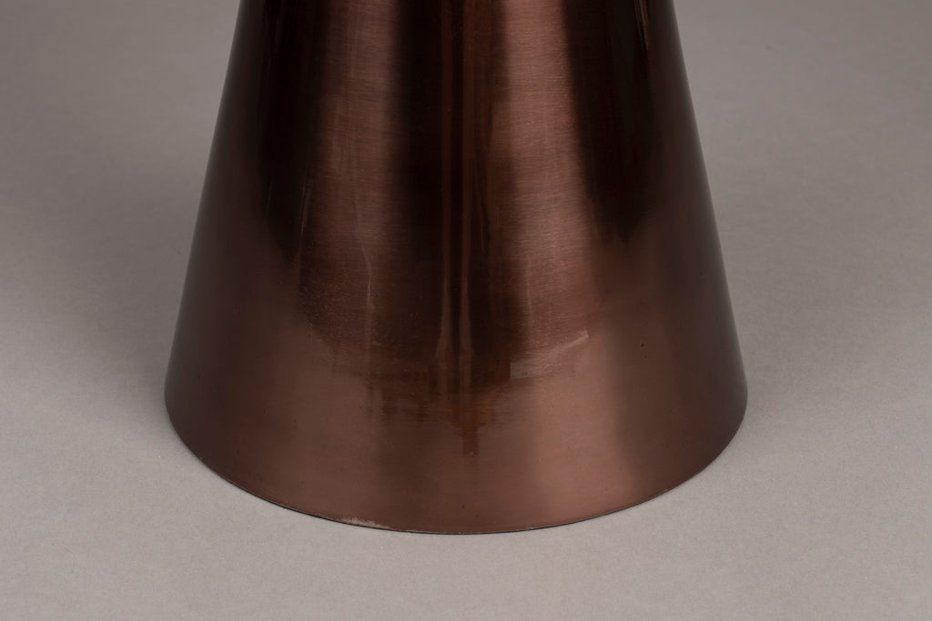 Mount M - Side Table - Aluminum - Brown/Black Marble