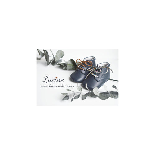 Mini Soft Non-Slip Baby SlippersArthur - Navy Blue Leather - Mixed