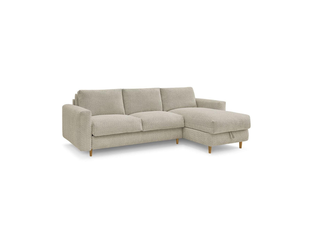 Cocoone - Canapé D'Angle Réversible Convertible Nouveau Ouverture Express - Tissu Bouclette