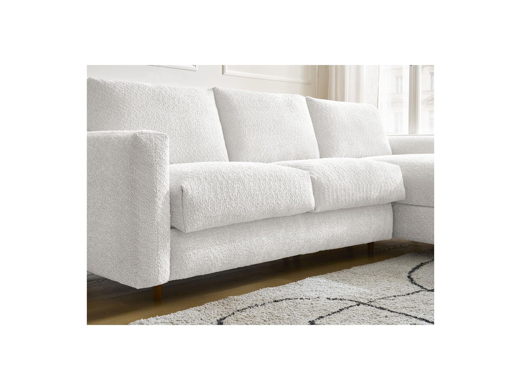 Cocoone - Canapé D'Angle Réversible Convertible Nouveau Ouverture Express - Tissu Bouclette