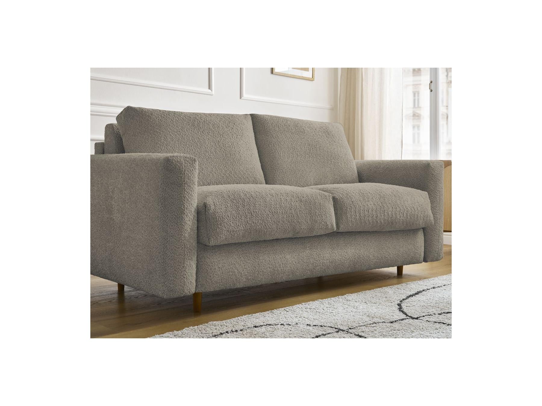 Cocoone - Canapé Droit Convertible Nouveau Ouverture Express - Tissu Bouclette