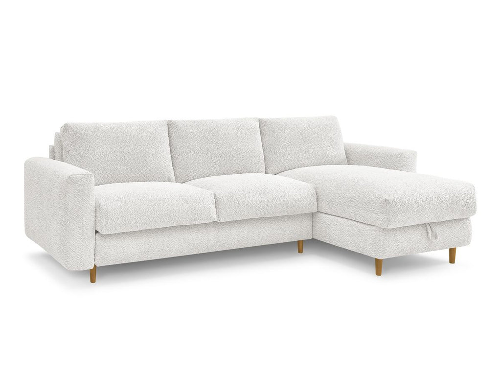 Cocoone - Canapé D'Angle Réversible Convertible Nouveau Ouverture Express - Tissu Bouclette